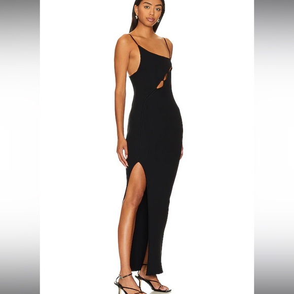 REVOLVE Black Maxi Cut Out Dress with Slit - Picture 2 of 9